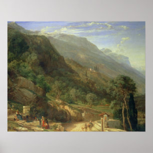 Poster Bosques verde-oliva em Varenna, lago Como, Italia,
