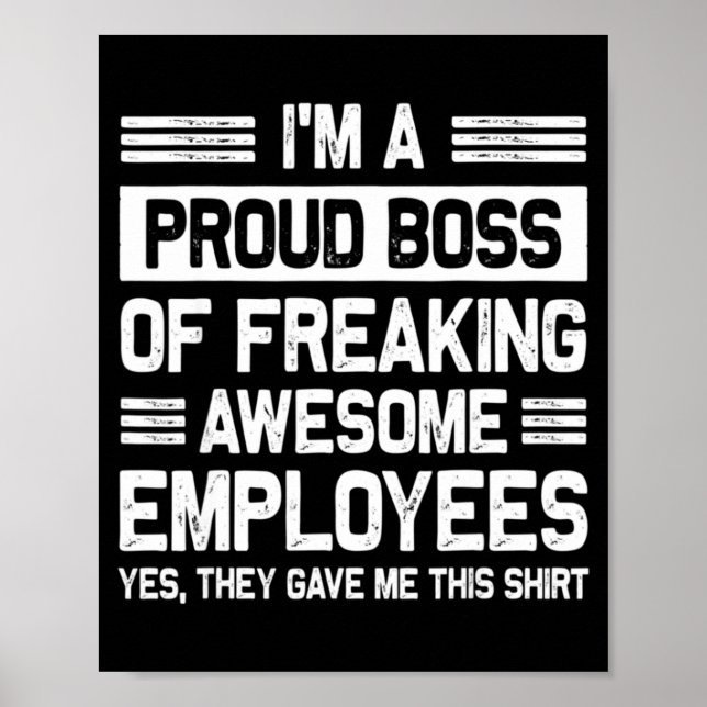 Poster Boss Day Employee Appreciation Office Funny Boss  (Frente)