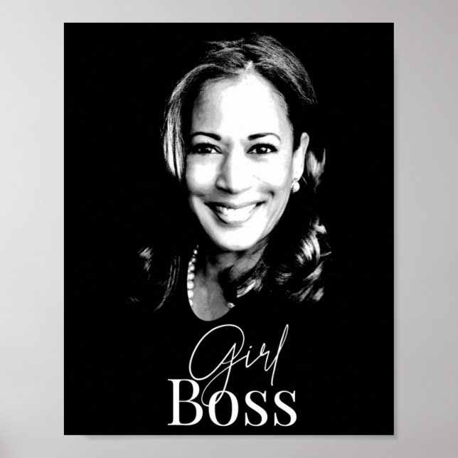 Poster Boss Kamala Harris Para Democratas Liberais (Frente)