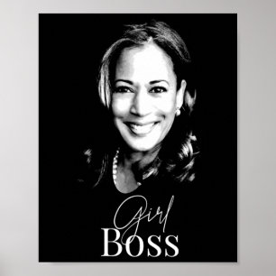 Poster Boss Kamala Harris Para Democratas Liberais 1