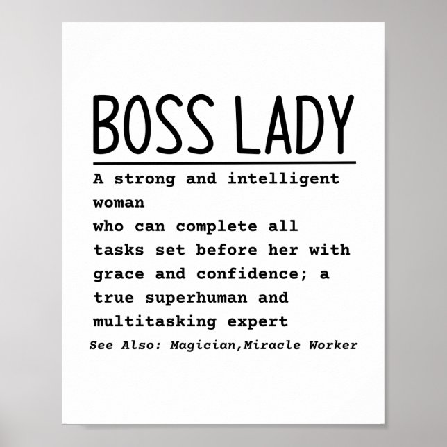 Poster Boss Lady (Frente)