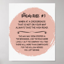 BossLady Regra 3 Siga a Alta Estrada Dizendo