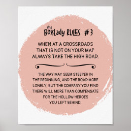 Poster BossLady Regra 3 Siga a Alta Estrada Dizendo
