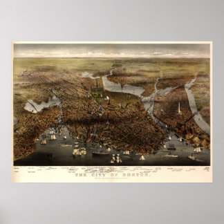Póster Boston - 1873 (Parsons e Atwater) BigMapBlog