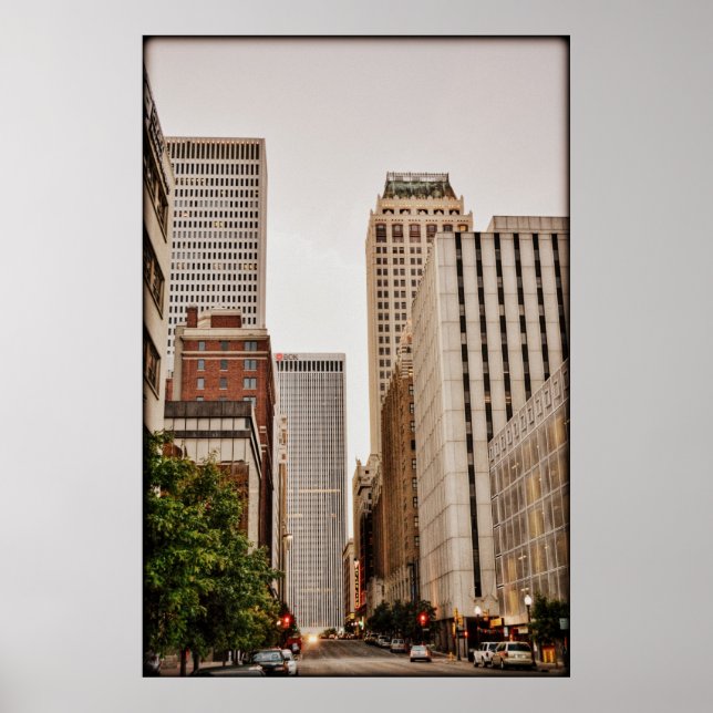 Poster Boston Ave, Centro Tulsa OK (Frente)