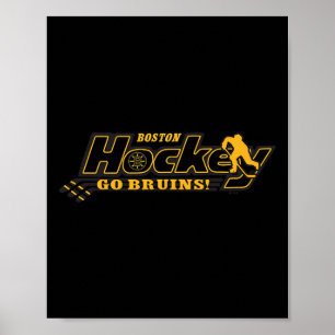 Poster Boston Bruins Hockey Branco Licenciado Oficialment