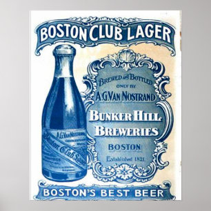 Poster Boston Club Lager, A.G. Van Nostrand,