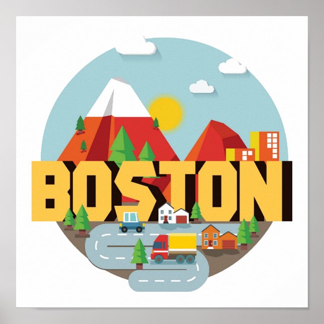 Póster Boston Como Destino (Frente)
