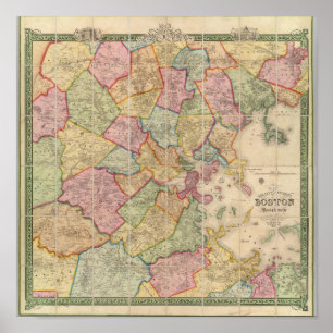 Poster Boston e vizinhança