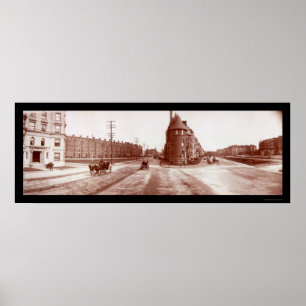 Póster Boston, foto enorme 1903 da rua da baliza das MÃE