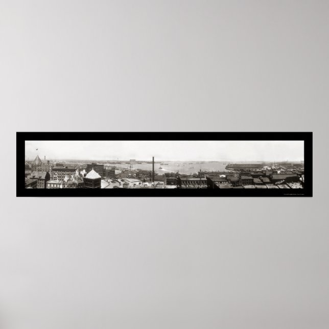 Poster Boston Harbor, Foto MÃE 1912 (Frente)