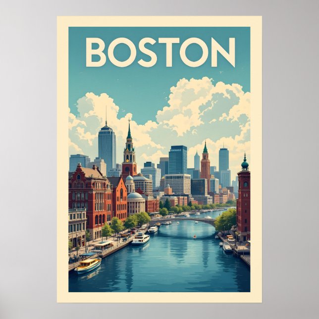 Poster Boston Massachusetts (Frente)