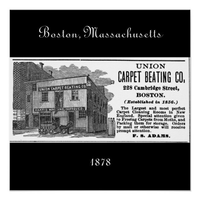 Póster Boston, Massachusetts 1878 (Frente)