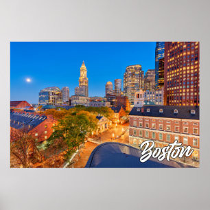 Poster Boston, Massachusetts, Estados Unidos