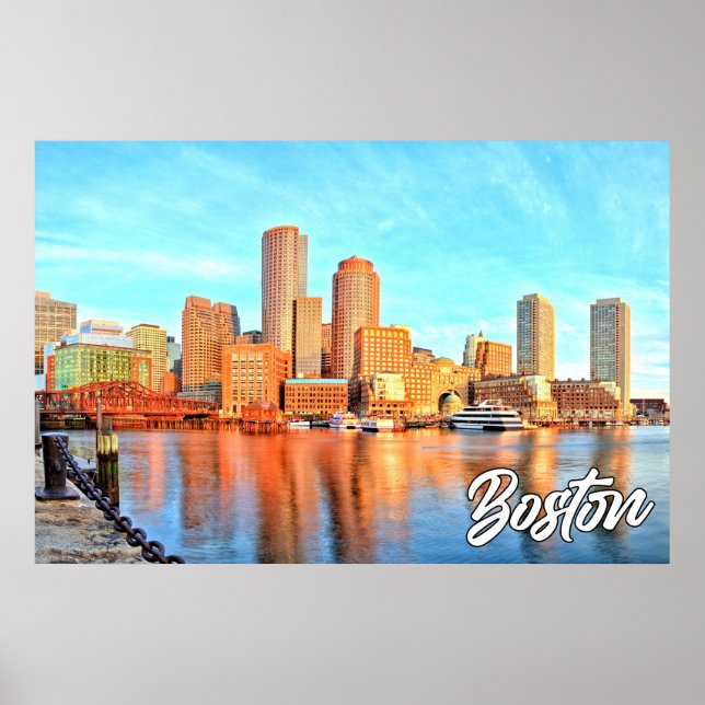 Poster Boston, Massachusetts, EUA (Frente)