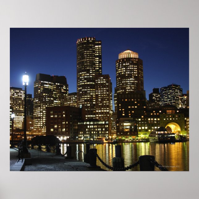 Poster Boston, Massachusetts skyline (Frente)