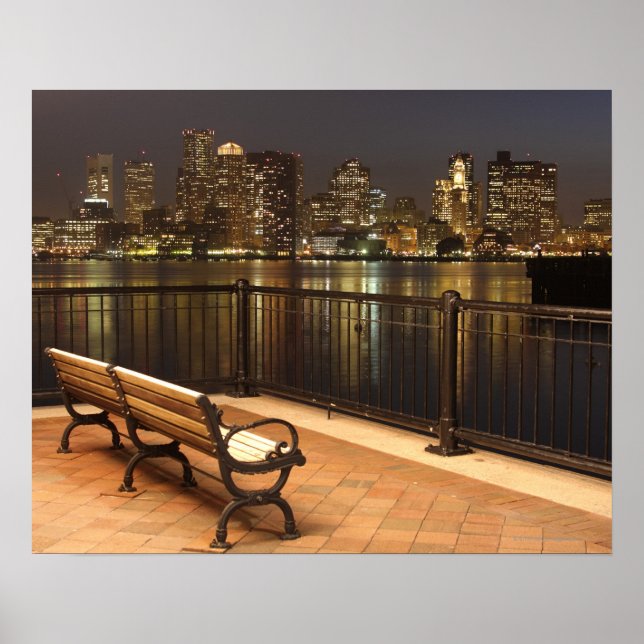 Poster Boston, Massachusetts skyline 3 (Frente)