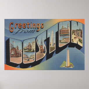 Poster Boston, MassachusettsLarge Letter Scenes 3