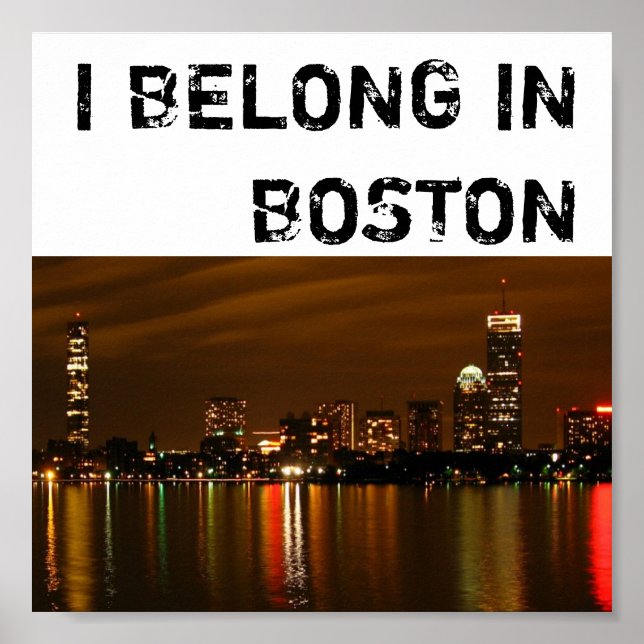 Poster Boston_night, EU PERTENÇO EM BOSTON (Frente)