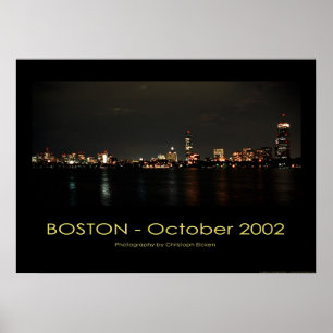 Poster Boston - opinião do panorama na noite