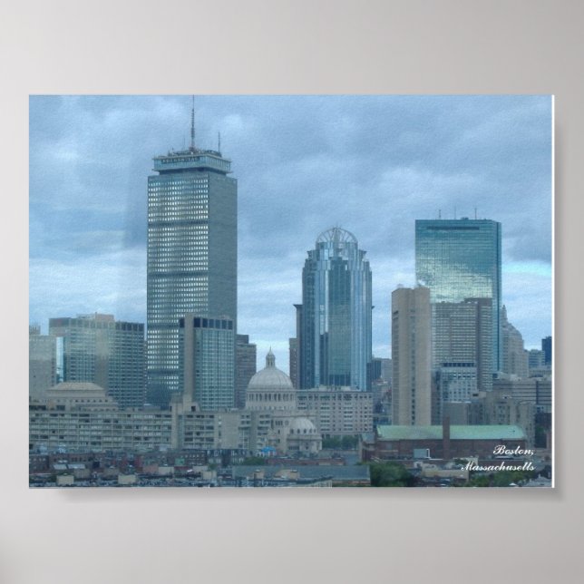 Póster Boston Skyline (Frente)