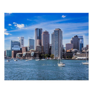 Póster Boston Skyline