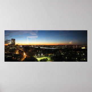 Póster Boston Skyline no Sunset