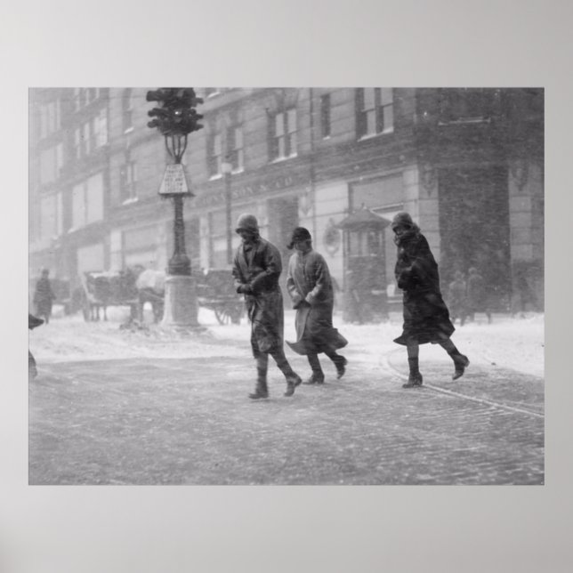 Poster Boston Snowstorm dezembro de 1936 (Frente)