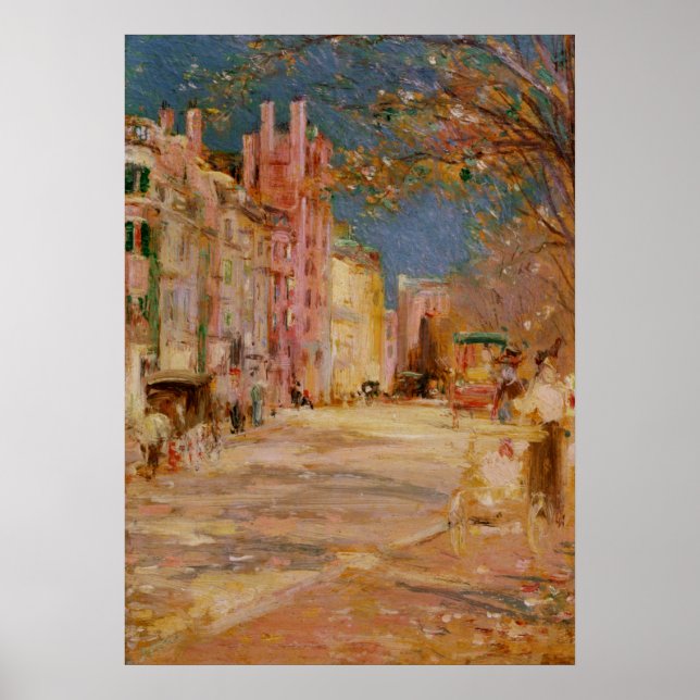 Poster Boston Street Scene - Edward Mitchell Banister (Frente)