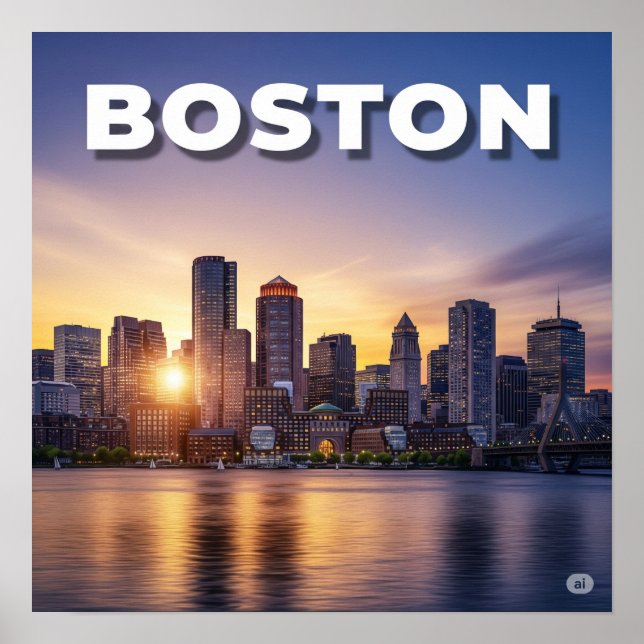 Poster Boston Sunset (Frente)