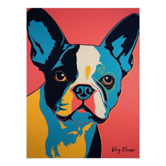 Póster Boston Terrier Dog 001 - Bruno Pokopen