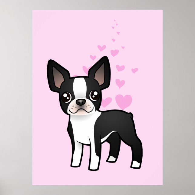 Poster Boston Terrier Love (Frente)