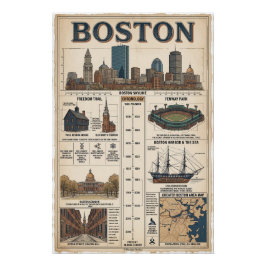 Póster Boston, USA