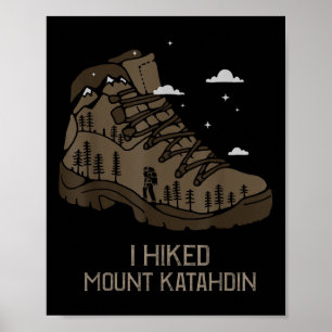 Poster Bota de acampamento e caminhada vintage Monte Kata