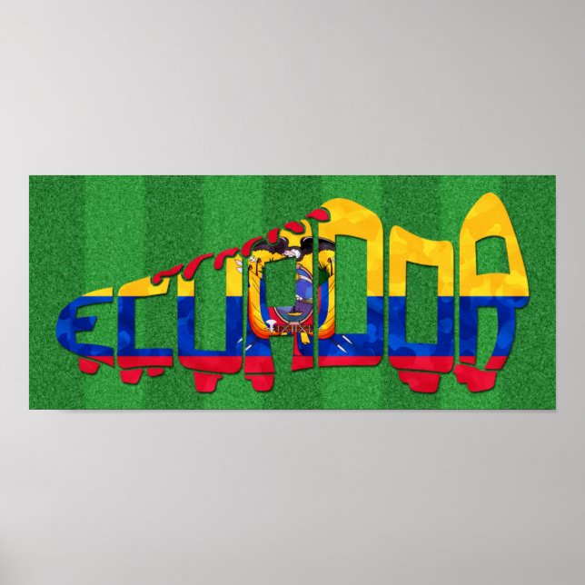 Póster Bota de Futebol do Equador (Frente)