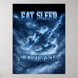 Poster Bota de Snowboard Estilo Retro Pirata