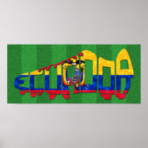 Póster Bota do futebol do futebol de Equador
