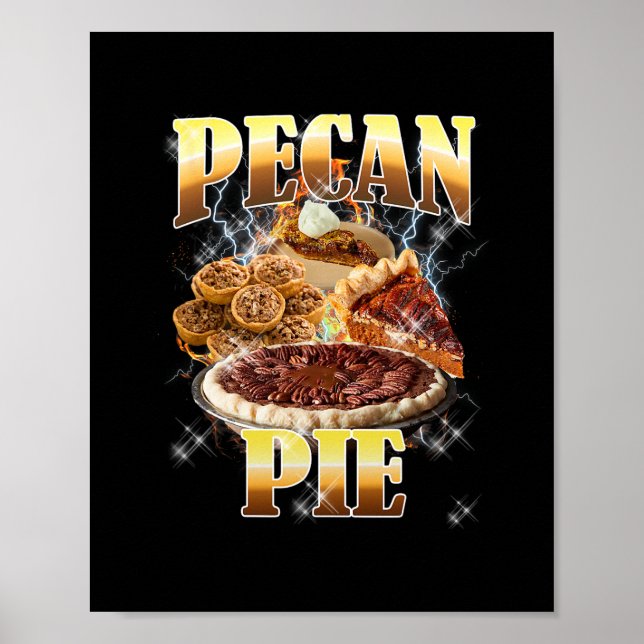 Poster Bota Falsa da Torta de Pecan de Ação de Graças Roc (Frente)