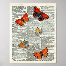 Poster Botânica da Borboleta Vintage nº 11 na Página do D