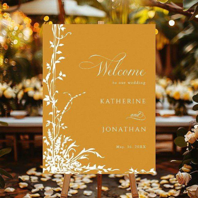 Poster Botanical Arch Garden Amber Wedding Welcome (Criador carregado)