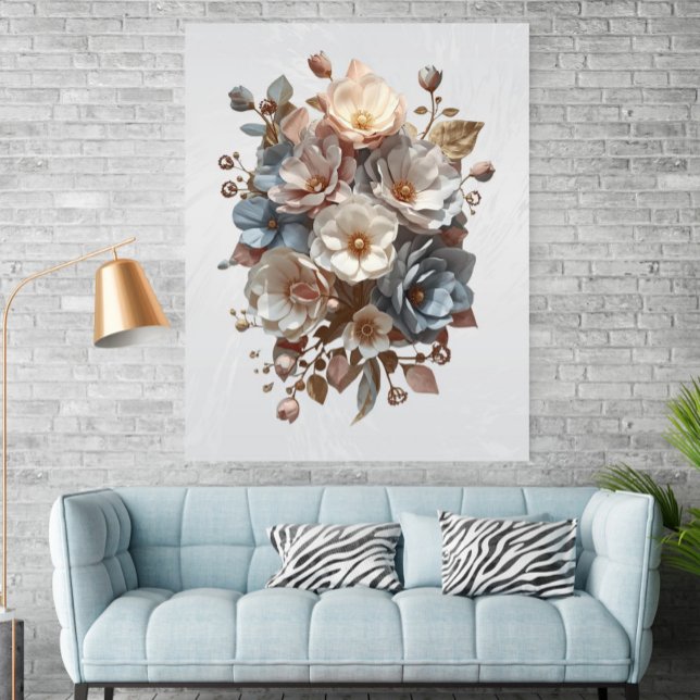 Poster Botanical Elegant 3D Floral Art (Criador carregado)