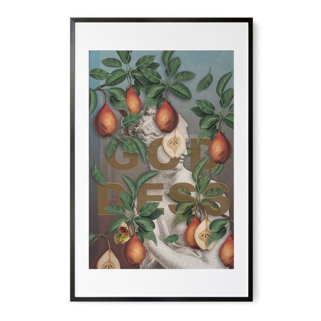 Poster Botanical Illustration Collage Goddess Venus  (Criador carregado)