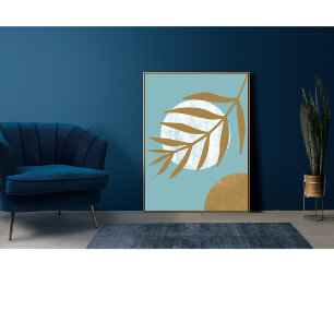 Poster Botânico Boho Místico Boêmio boho Sol Lua Parede 
