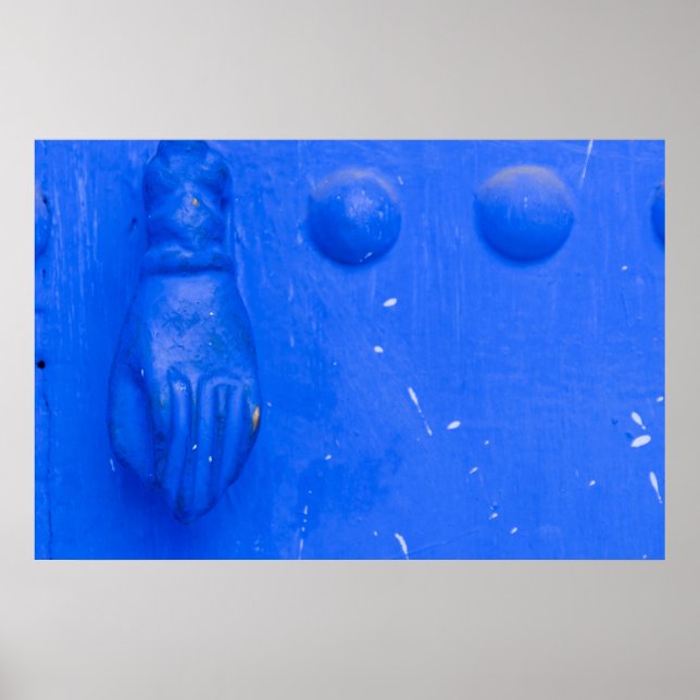 Poster Botão Azul da Porta (Frente)