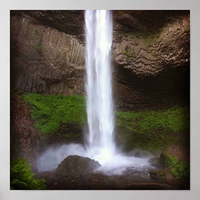 Poster Botão de Latourell Falls, Oregon (Frente)
