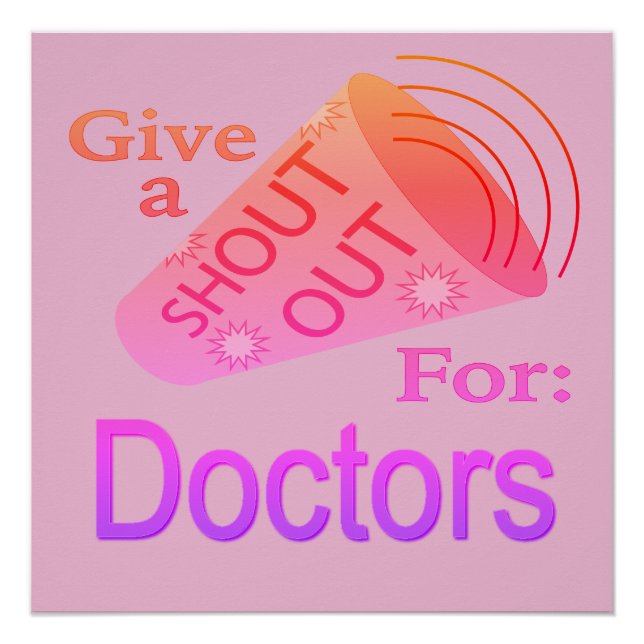 Póster Botão Shout for Doctors (Frente)
