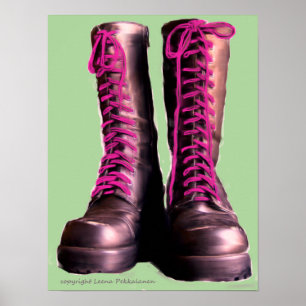 Póster Botas cor-de-rosa