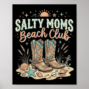 Poster Botas de Cowgirl Engraçadas e Fofas Salty Moms Bea
