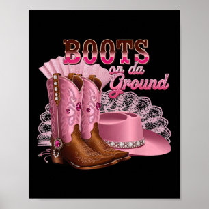 Poster Botas No Chão, Boot Cowboy Oeste País M