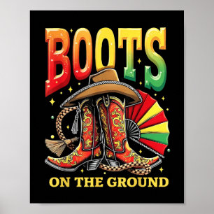 Poster Botas No Terreno Da 16 De Junta, Cowgirl Country W